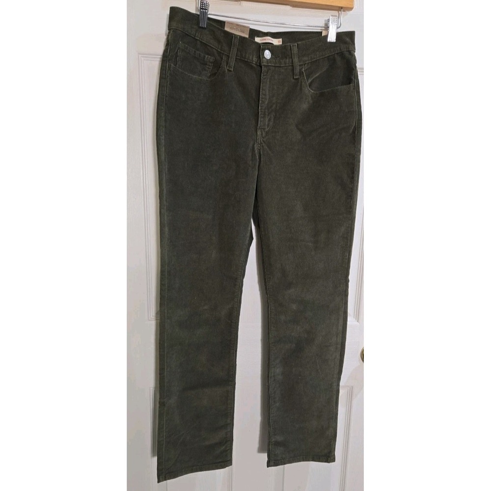 Levi's Corduroy Jeans 10 Medium Ladies Classic Straight Ivy Green NEW